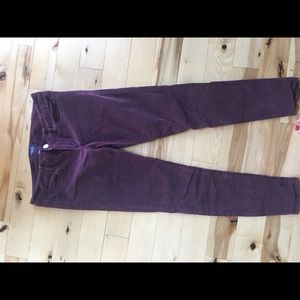 American Eagle purple corduroys